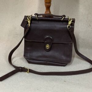 Classic Brown Coach Leather Men's Bag